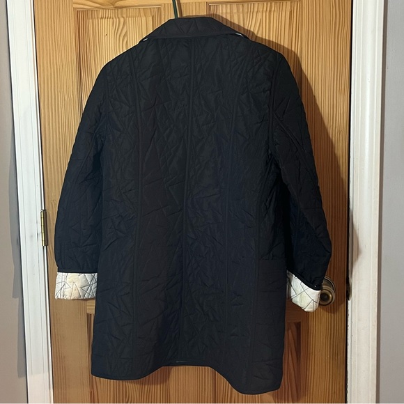 Vintage Black And White Quilted Women's Reversible Coat - Picture 4 of 16